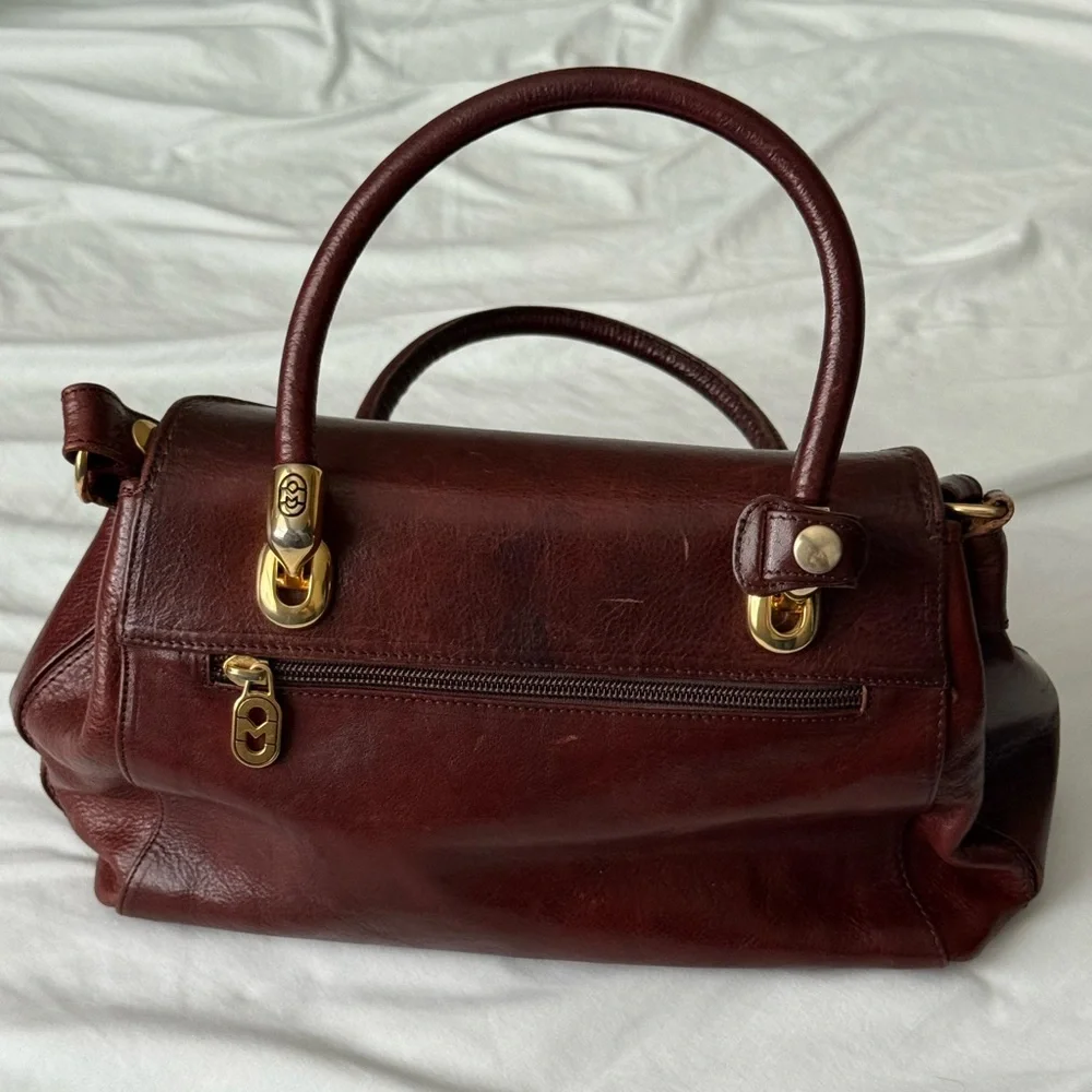 Marino Orlandi Brown Leather Satchel - Picture 2 of 11